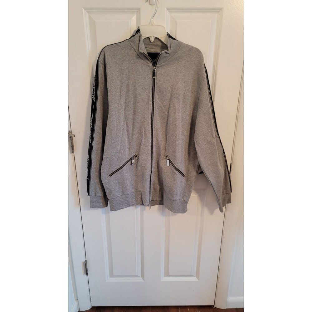 Blood Brother Men's Zippered Sweatshirt Grey in an XL